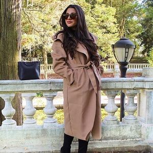 Camel waterfall coat